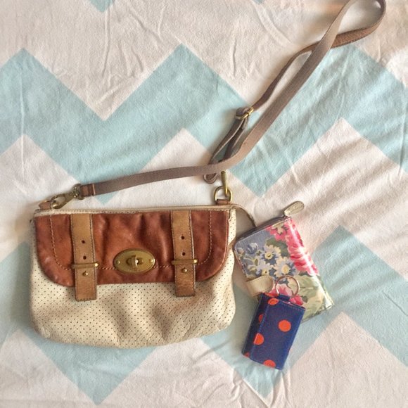 Fossil leather cross-body satchel - Picture 4 of 8